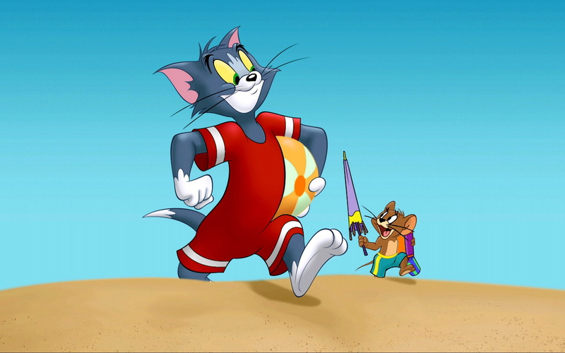 hd, beach, jerry, tom, 1080P, desktop