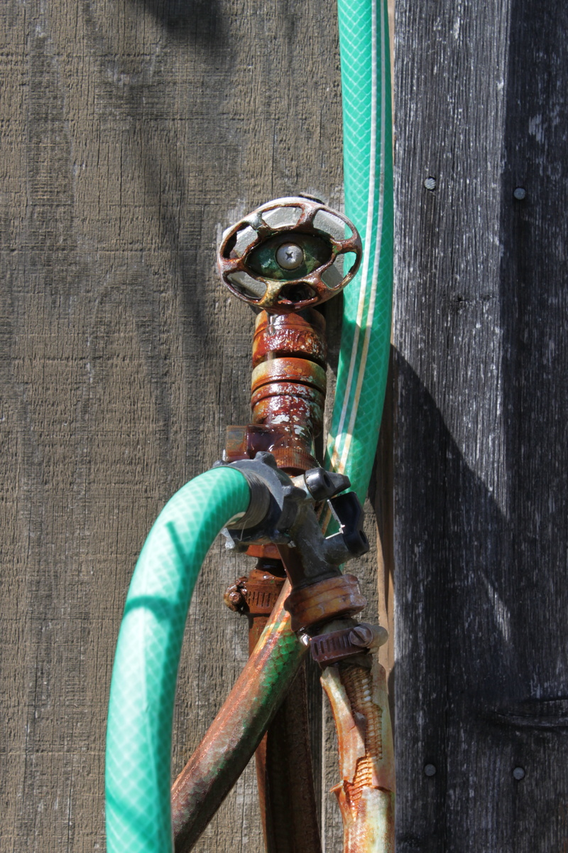 water tap, spring, fall, wood - material, flowing, stream, cool, outdoor, water, connection, irrigate, garden, protection, running, rusty, rust, leaky