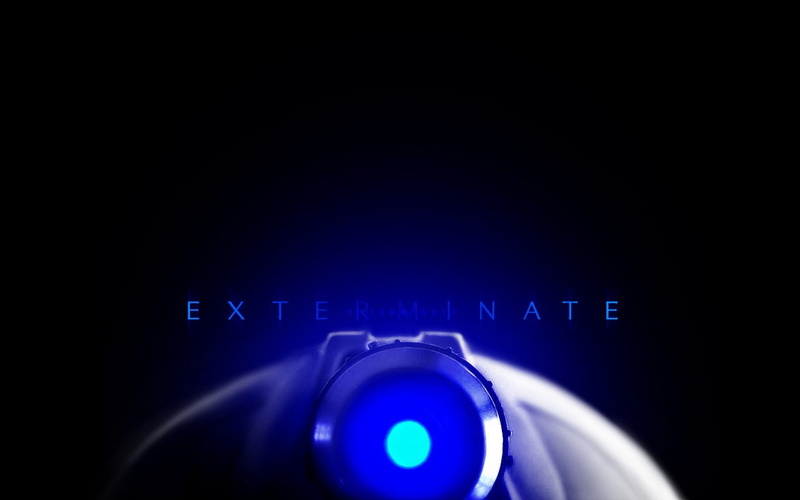 night, concepts, illuminated, no People, 720P, black Color, Doctor Who, Dalek, backgrounds, digitally Generated Image, blue, glowing, abstract, black Background