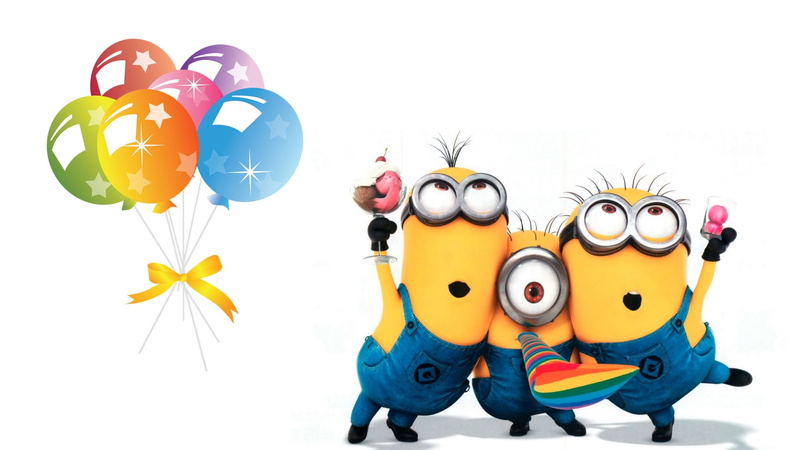 b-day, birthday, childrens, holiday, art, Minion, 1080P