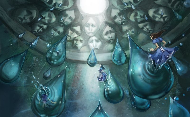 in a row, decoration, 2K, drops, McGees, illustration, shiny, representation, close-up, Games, indoors, blue, low angle view, alice, still life, glass - material