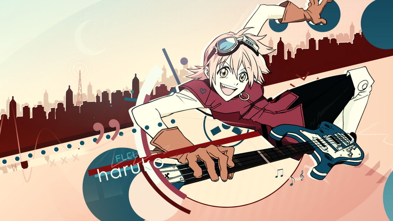 arts culture and entertainment, representation, enjoyment, 1080P, building exterior, Haruhara Haruko, built structure, text, leisure activity, music, FLCL