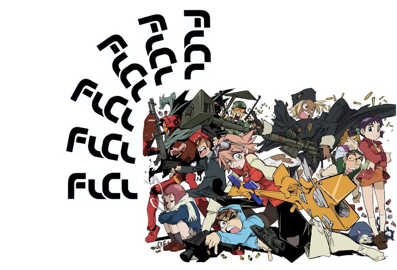 FLCL, creativity, communication, collection, large group of objects, variation, white background, indoors, western script, studio shot, high angle view