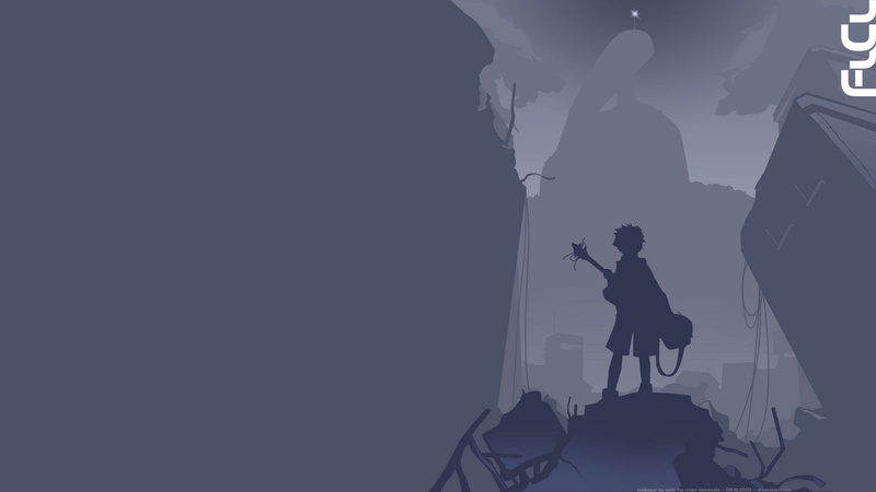silhouette, anime, FLCL, 720P, Nandaba Naota