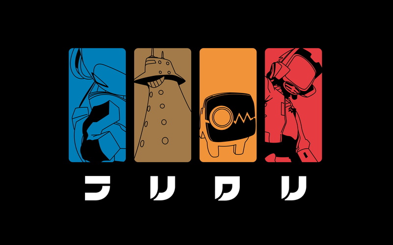 representation, no people, FLCL, technology, musical instrument, art and craft, anime, musical equipment, illuminated, headphones, text, female likeness
