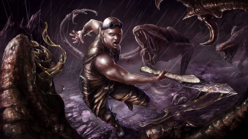fiction, battle, warrior, thriller, chronriddick, futuristic, riddick, men, science, celebrities, fantasy, monster, vin, chronicles, 5K, diesel, sci-fi