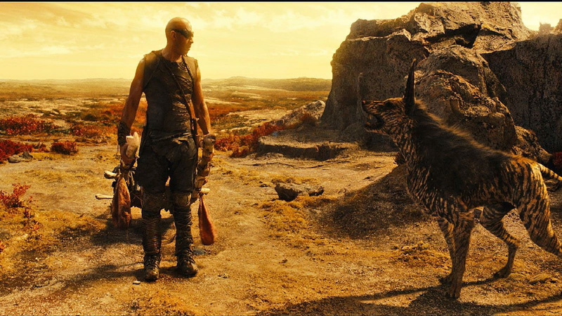 Futuristic, warrior, action, rock - object, one person, nature, Riddick, 720P, rock, adult, fantasy, outdoors, land, leisure activity, standing, sci, Chronriddick