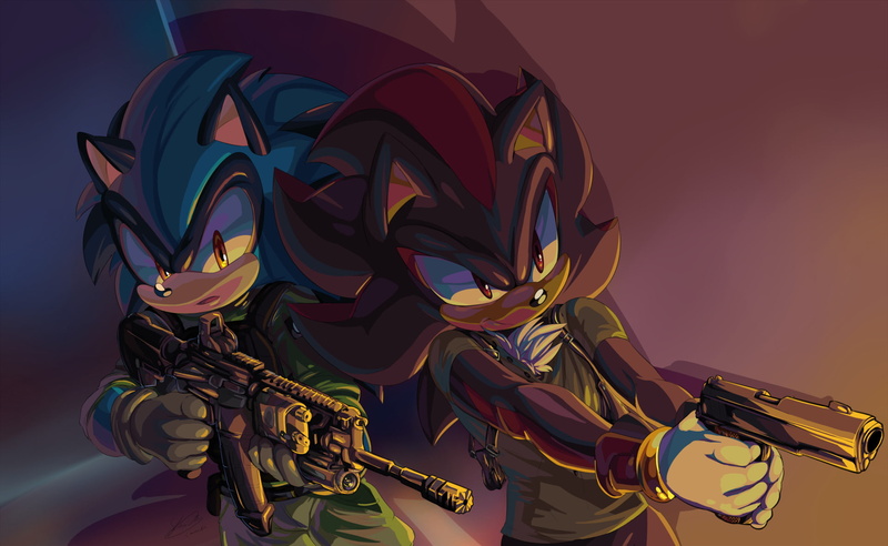 Sonic the Hedgehog, Weapon, 1080P, Sonic, Shadow the Hedgehog