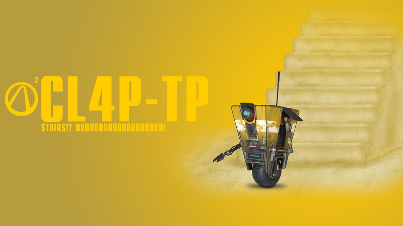 Borderlands 2 CL4P-TP, 1080P, stairs, robot