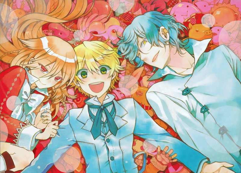 720P, Pandora Hearts, Alice Baskerville, Gilbert Nightray, Oz Vessalius, Anime