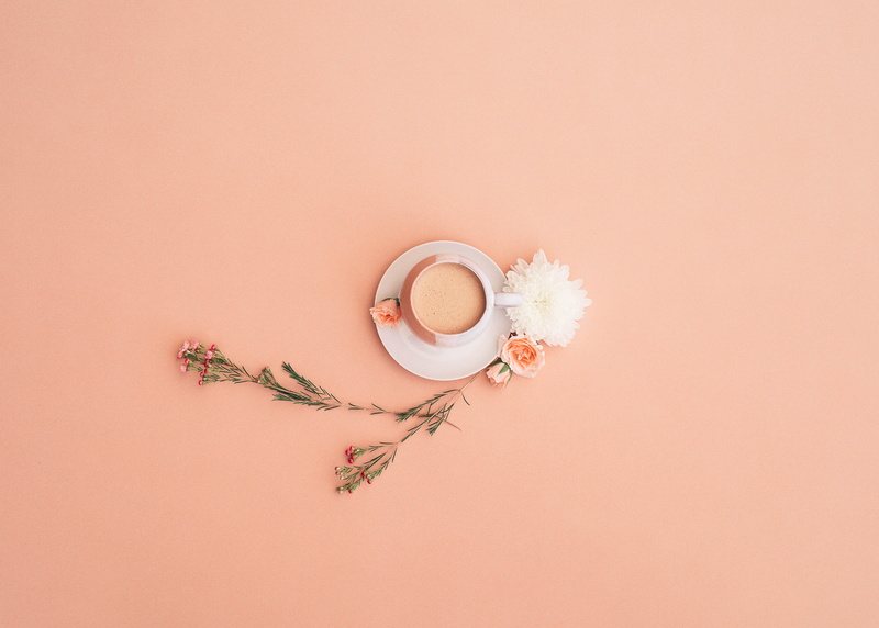 white, flora, fragility, flat, drink, nature, top down, 5K, cup, flowering plant, floral, no people, vulnerability, beside, simplicity, mug, beverage