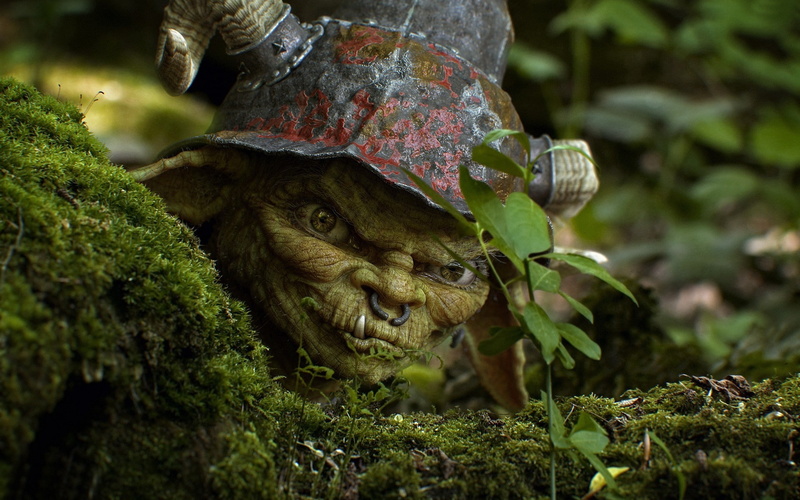 Green, art, nature, forests, hd, x, gremlins, monsters, 1080P, forest