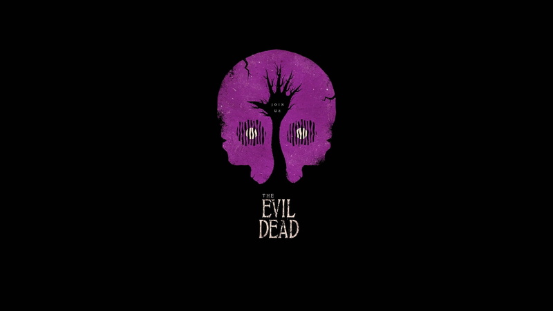 movies, 1080P, simple, artwork, black, Evil Dead, minimalism