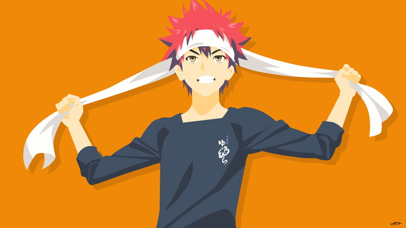 Food Wars: Shokugeki no Soma, Minimalist, 1080P, Anime, Sōma Yukihira