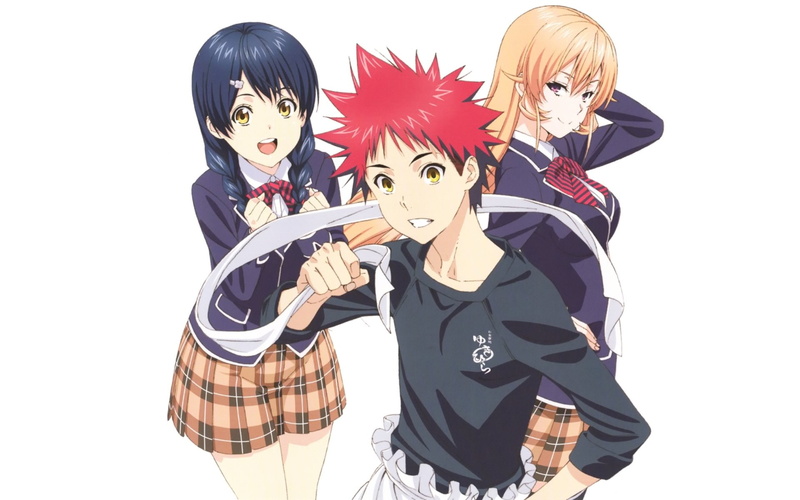 Anime, 1080P, Sōma Yukihira, Food Wars: Shokugeki no Soma, Erina Nakiri, Megumi Tadokoro
