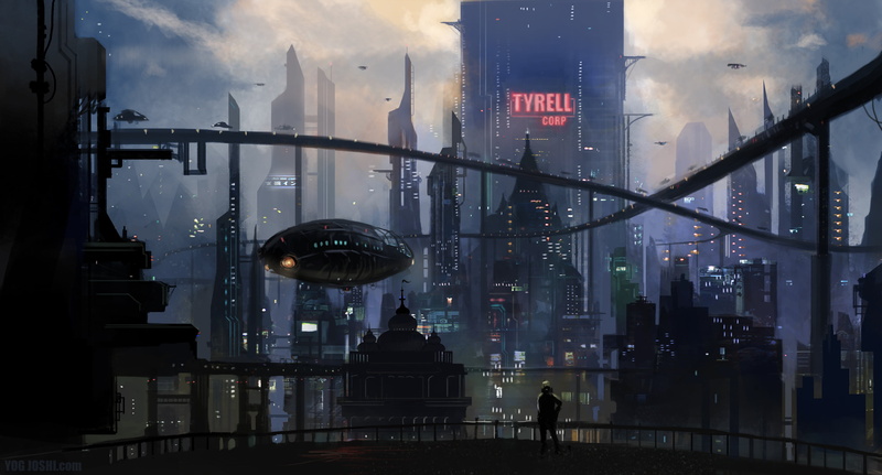 science fiction, artwork, city, futuristic, Blade Runner, 4K, cityscape, futuristic city