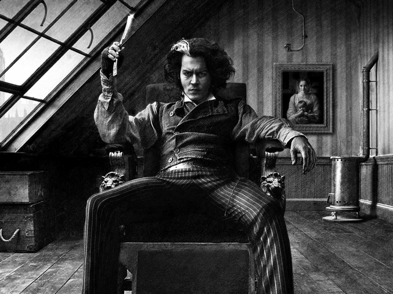 depp, sketch, 720P, drawing, todd, blade, digital/artwork, bw, sweeney, hd, johnny