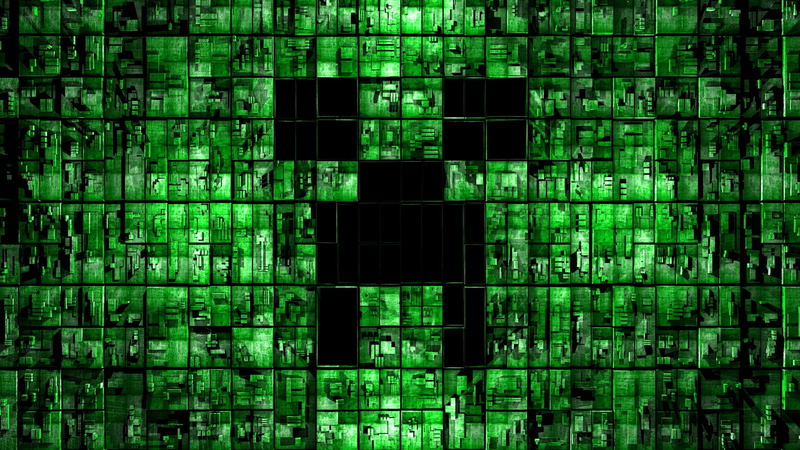 green, minecraft, backgroung, 1080P