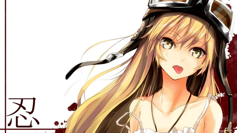 goggles, hd, art, vampires, hats, oshino, blondes, Oshino Shinobu, seri, monogatari, girls, hot, 1080P, Bakemonogatari, tongue, anime, shinobu