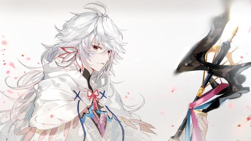 Fate/Grand Order, Anime, Boy, White Hair, Fate Series, Merlin (Fate Series), Smile, 1080P, Long Hair