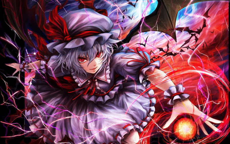 anime, 1080P, scarlet, remilia, touhou