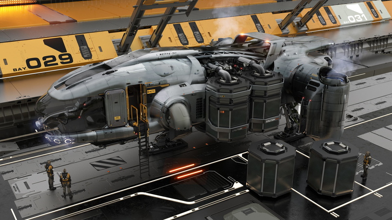 Misc Prospector, station, Star Citizen, service, starship, 4K