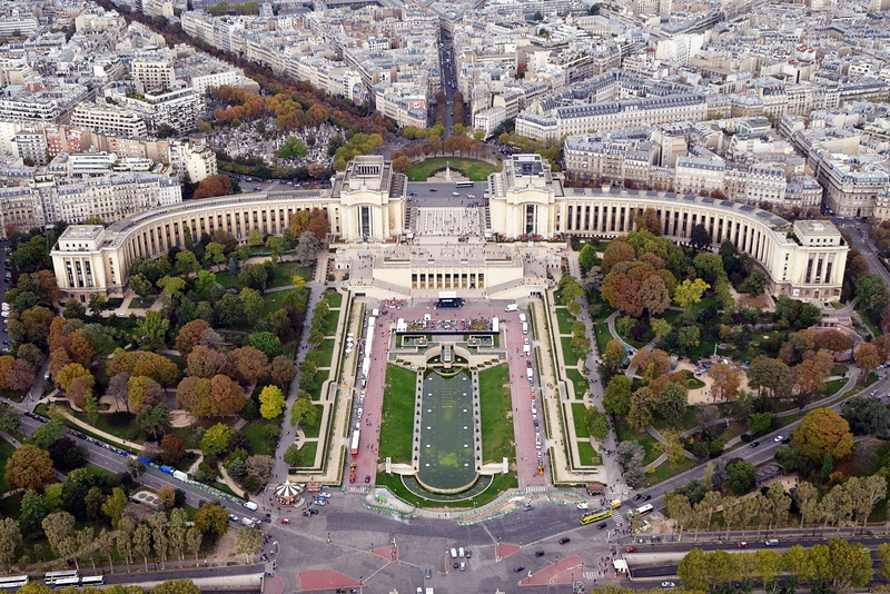 floral, aerial view, city, nature, flora, white house, foliage, travel, architecture, paris, park, trocadero, garden, day, house, built structure, 720P