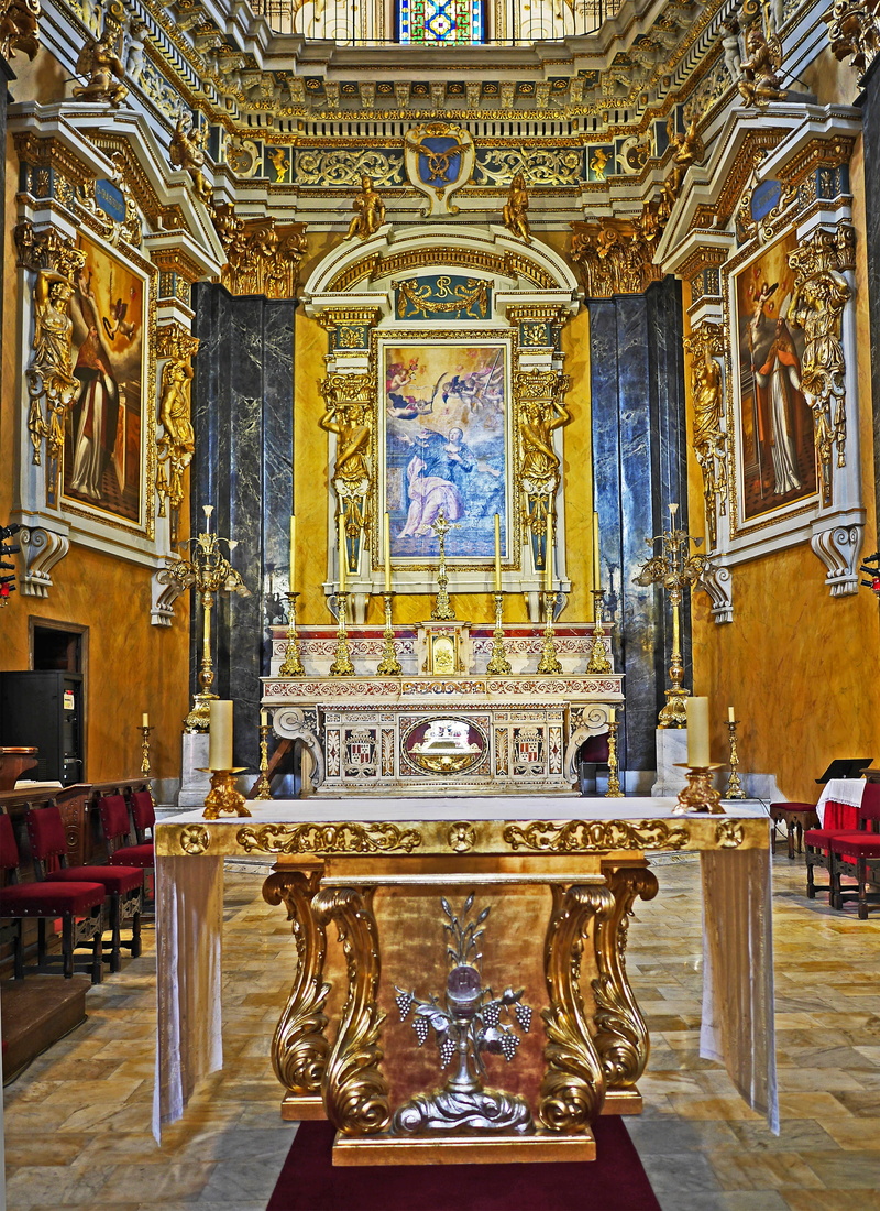 Cathedral, place of worship, 2K, catholic, travel destinations, gold colored, indoors, seat, nice, craft, Nice, mural, cathédrale sainte réparate, luxury
