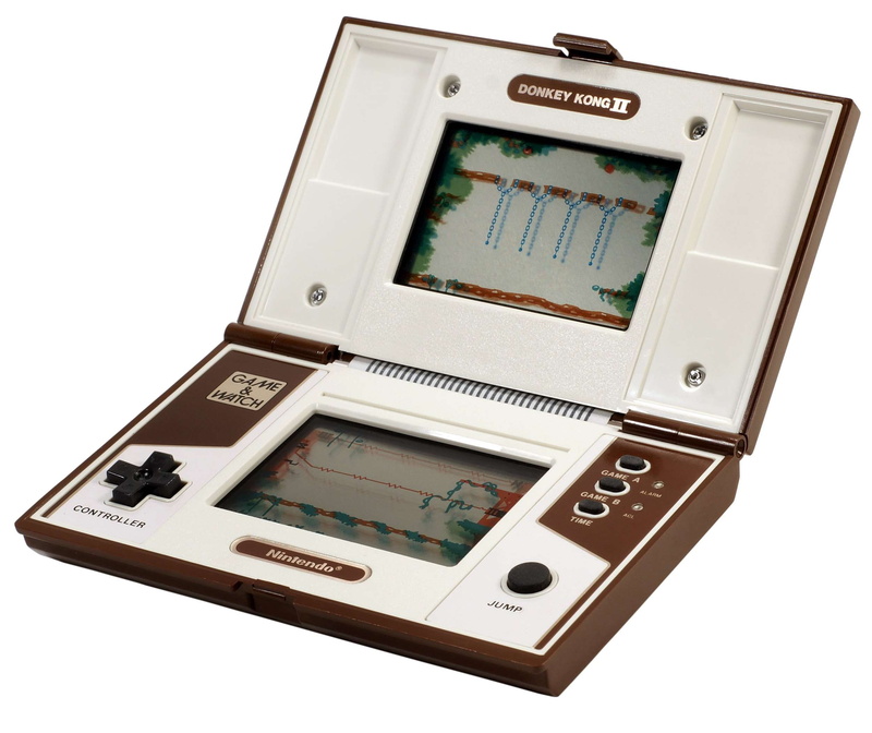 game and watch, device, technology, kong, digital display, man made, obsolete, entertainment, toy, play, cut out, retro styled, white background, donkey