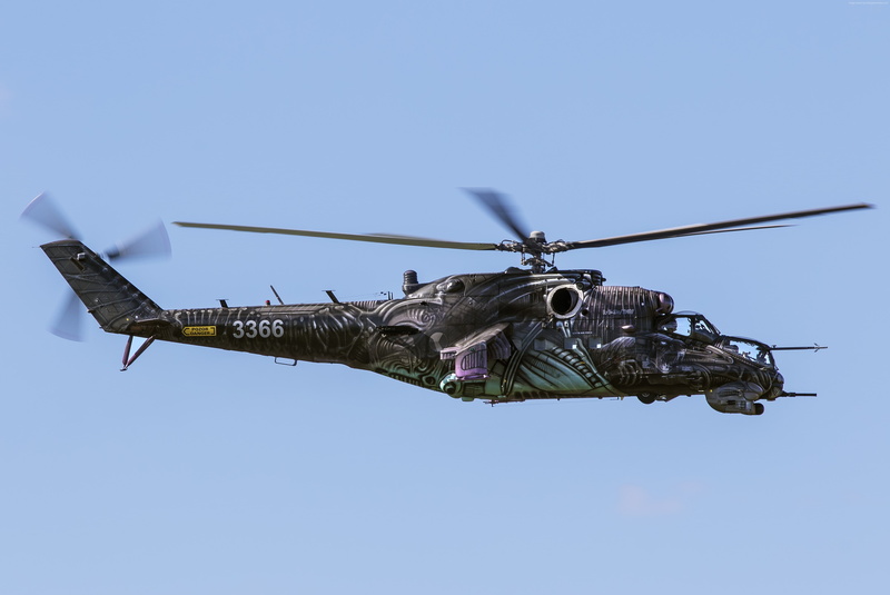 Russian army, Russian air force, fighter helicopter, 5K, MI-24