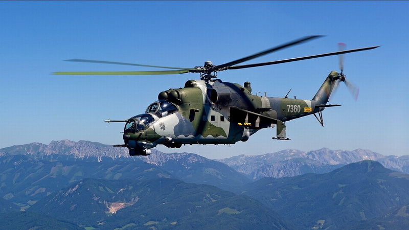 green, armed forces, Hind, mountain range, army, government, transport-combat, mid-air, aerospace industry, helicopter, Mi-24, hovering, crocodile, mountains