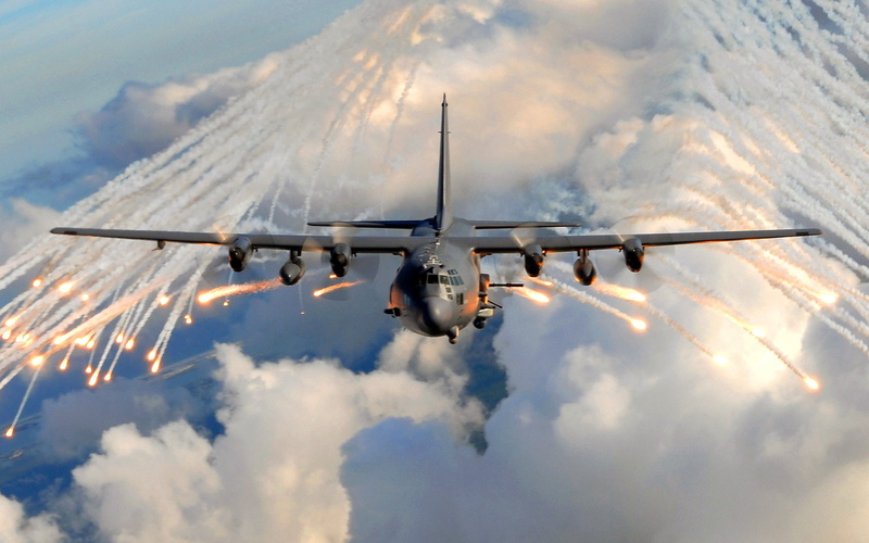 Lockheed AC-130, Military Aircrafts, 1080P