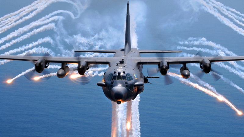 landing - touching down, AC-130, nature, jet engine, no people, cloud - sky, table, on the move, military, sky, lamp, cockpit, air vehicle, nautical vessel