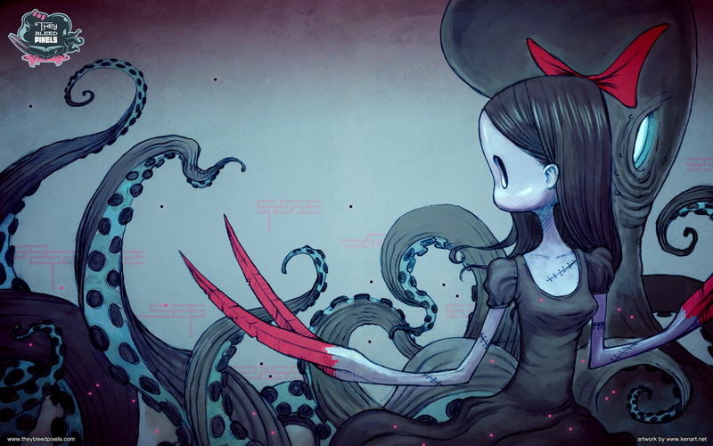 creature, They Bleed Pixels, octopus, 1080P