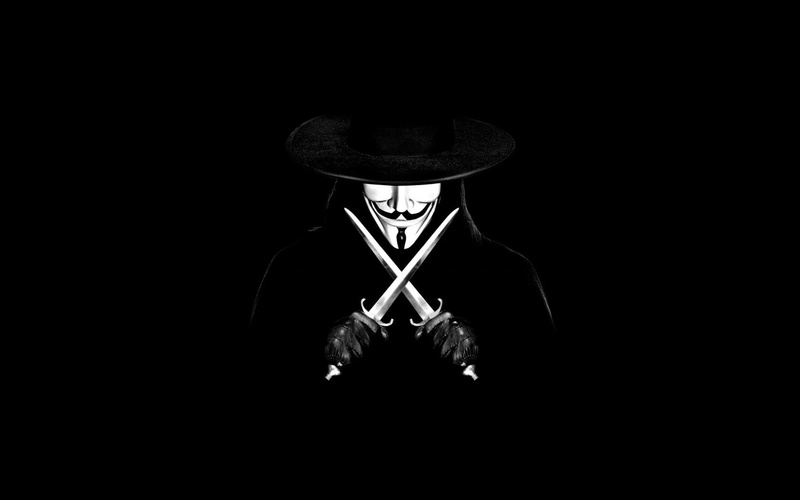 V, movies, V for Vendetta, monochrome, 720P, dagger, minimalism