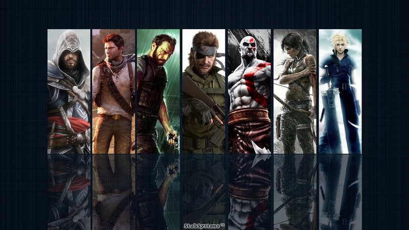 creed, art, drake, Final Fantasy, final, fantasy, Video Games, lara, games, raider, video, assassins, strife, max, nathan, cloud, hd, croft, 1080P, payne