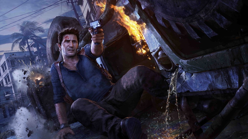 young adult, men, real people, front view, 1080P, bonfire, flame, males, fire - natural phenomenon, fire, burning, nature, mid adult, portrait, Uncharted 4: A Thiefs End