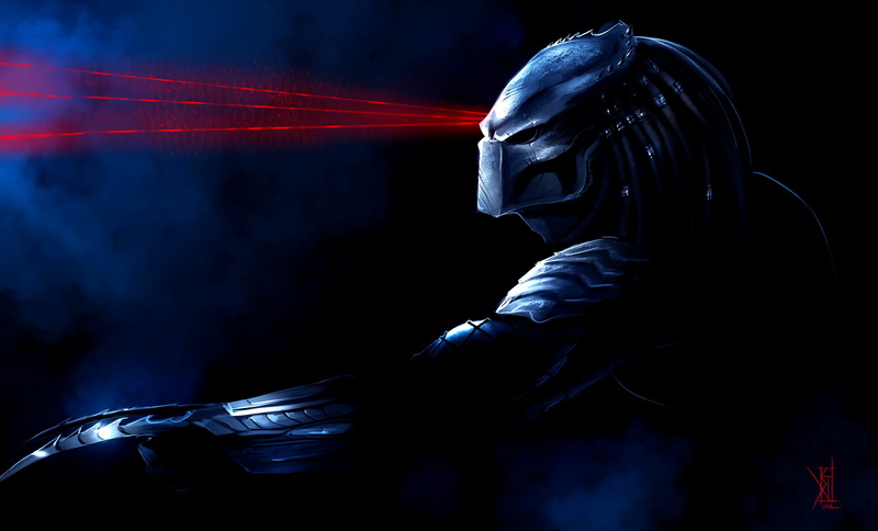 headshot, human representation, hood - clothing, Wolf Predator, one person, lasers, representation, indoors, technology, illuminated, headwear, smoke - physical structure