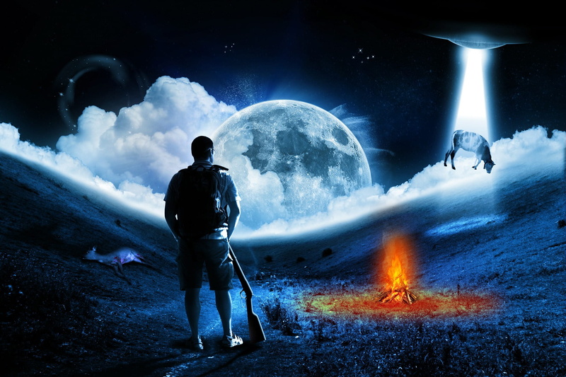 flame, men, exploration, adult, planet, sky, water, astronomy, one person, discovery, alien, ufo, night, smoke - physical structure, moon, adventure, 1080P