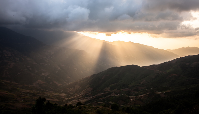 goo, sunlight, no people, light, landscape, sunbeam, morning, mountain Range, 5K, nature, travel destinations, sunset, hill, outdoors, environment, vietnam