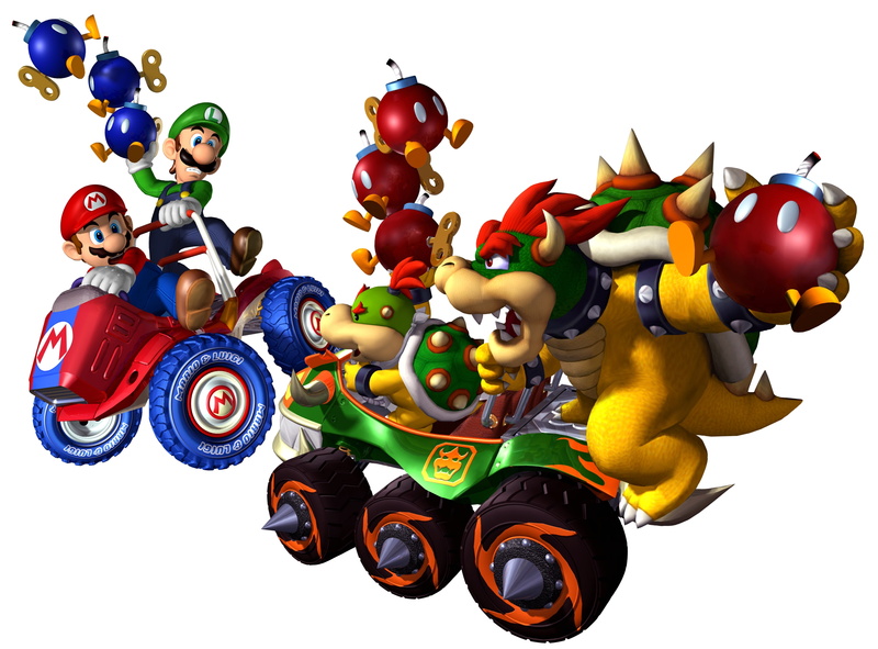 Bowser, Mario, Luigi, 4K, Mario Kart: Double Dash‼