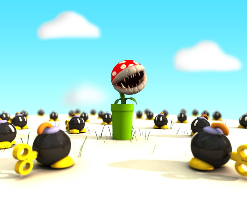large group of objects, cloud - sky, flower, creativity, close-up, sport, copy space, Piranha Plant, super, nature, green color, Mario, venus, indoors
