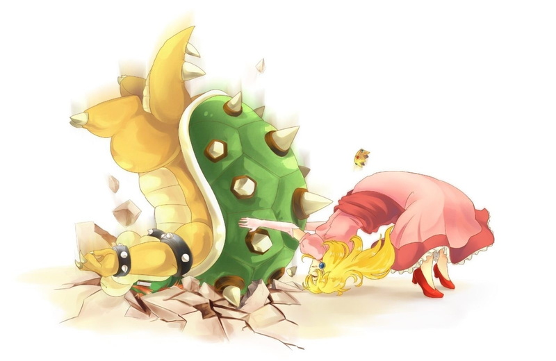 Video Games, art, mario, smash, 720P, hd, super, bros, bowser, princess, video, suplex, king, peach, games