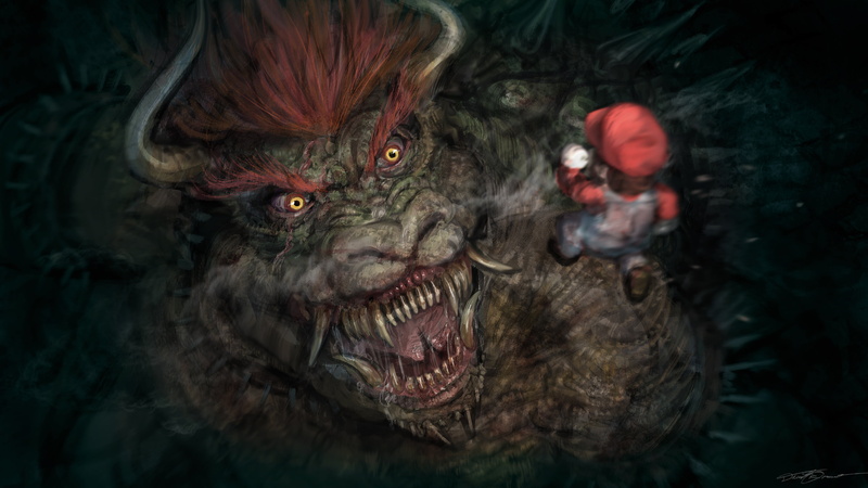 4K, Super Mario, video games, bowser, ArtStation, artwork, video game art