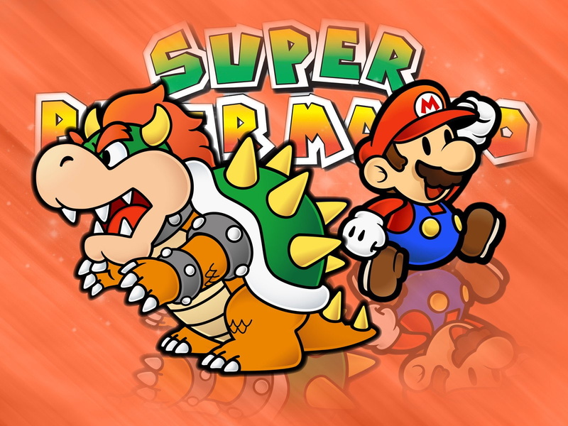 720P, Mario, Super Paper Mario, Bowser