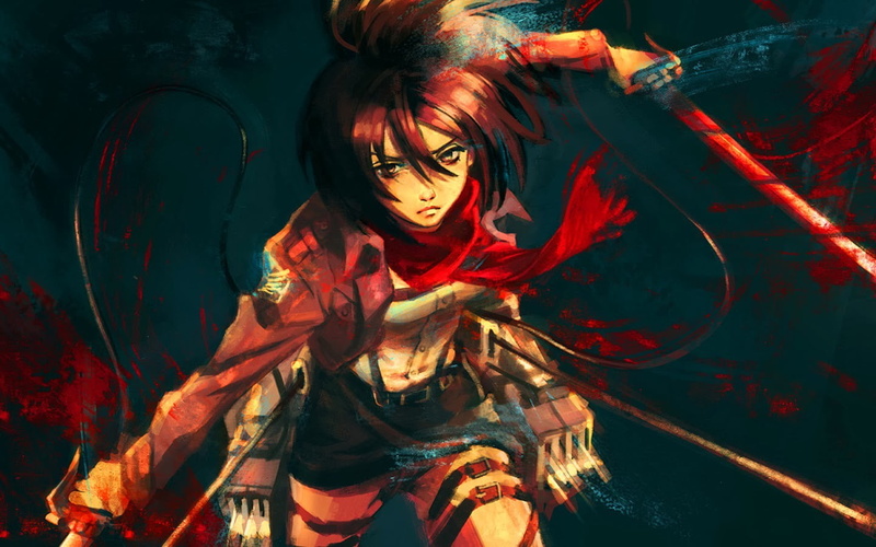 young adult, one person, nature, beauty, portrait, water, adult, contemplation, waist up, young women, anime, Mikasa Ackerman, underwater, illuminated