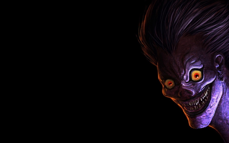 god of death, cartoon, purple, animal Eye, vertebrate, feline, indoors, red, black Color, evil, ryuk, studio shot, zoo, portrait, animal, beak, representation