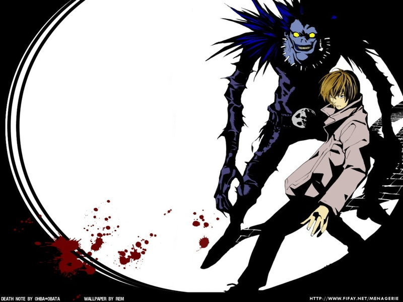 480P, x, death note, yagami, death, anime, Ryuk, hd, art, light, note