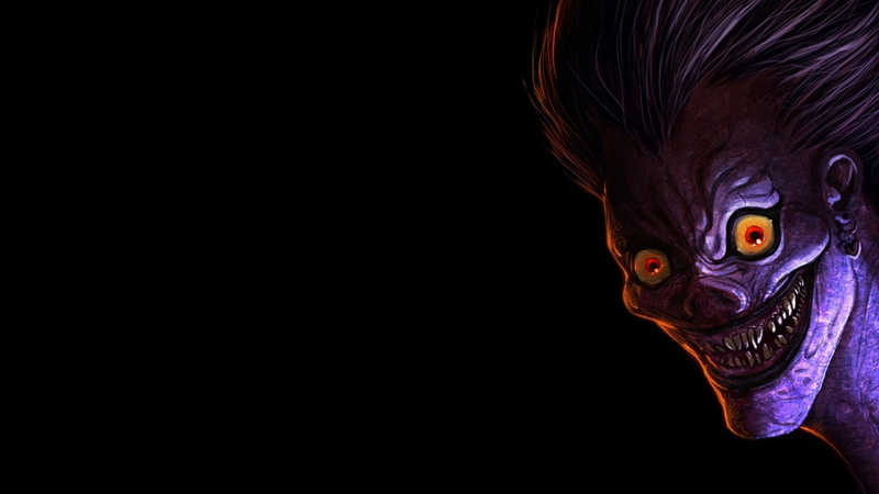 no people, one animal, black background, portrait, vertebrate, evil, animals in the wild, Death Note, Anime, representation, eye, animal wildlife