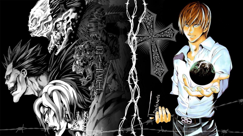 death note, front view, festival, one person, religion, spirituality, human representation, event, anime, indoors, representation, craft, male likeness